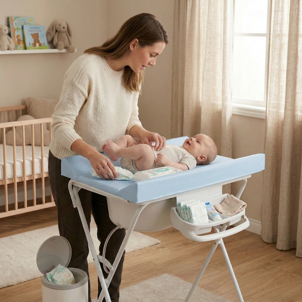 Banheira Luxo c/ Suporte Dobrável, Trocador, Saboneteira, Tanque 25L p/ até 30Kg e Mangueira de Escoamento