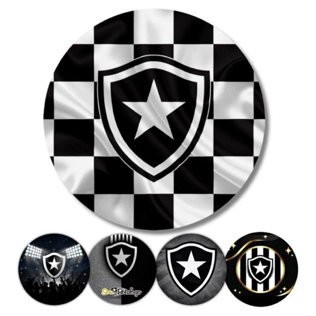 Capas Decorativas para Painel Redondo Tema BOTA FOGO- 50x50cm Tecido Sublimado Vários Modelos (envio em 48h📤)