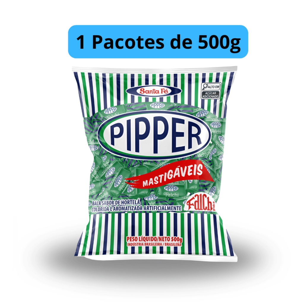 BALA MASTIGÁVEIS - PIPPER FALCHI  - SANTA FÉ - PACOTE 500G - ORIGINAL