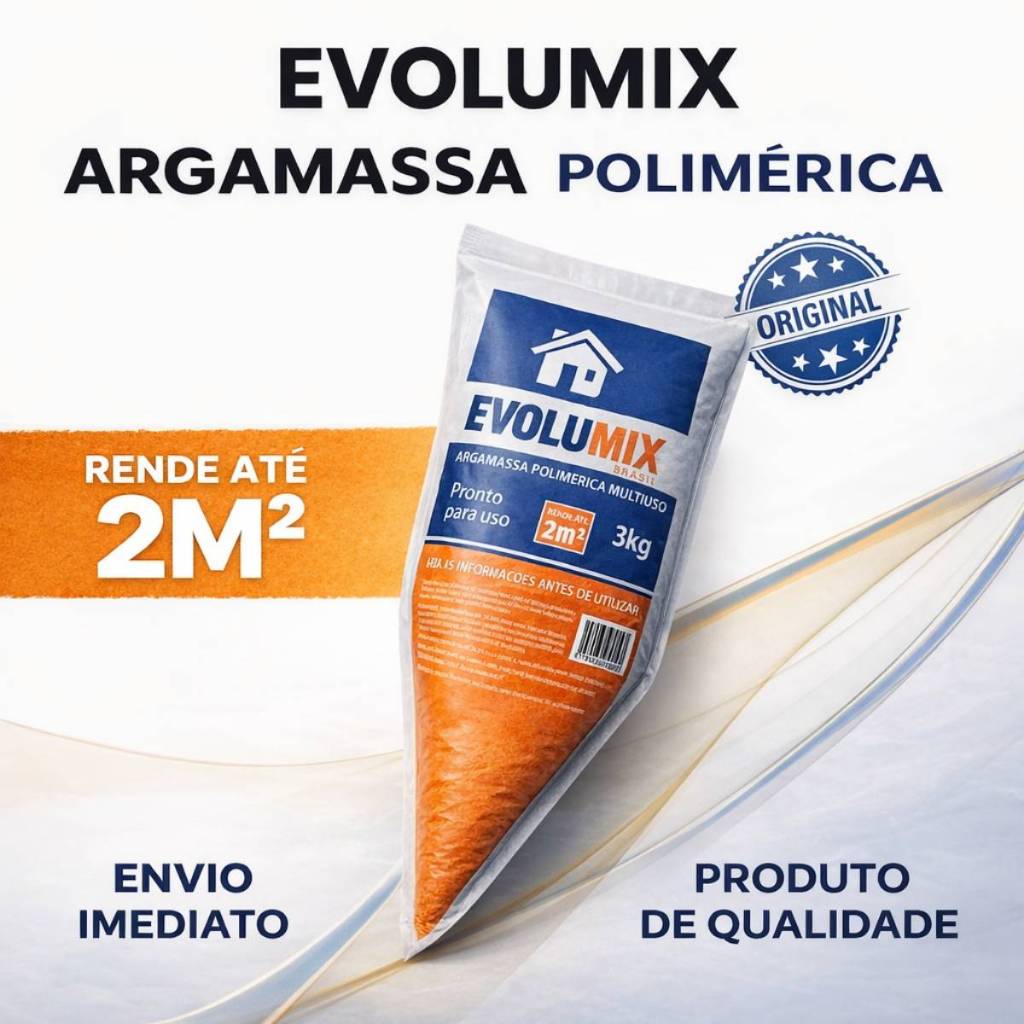 Argamassa Polimérica Evolumix 3kg Cola Blocos Tijolos Pedras Pronta Melhor Custo-Benefício