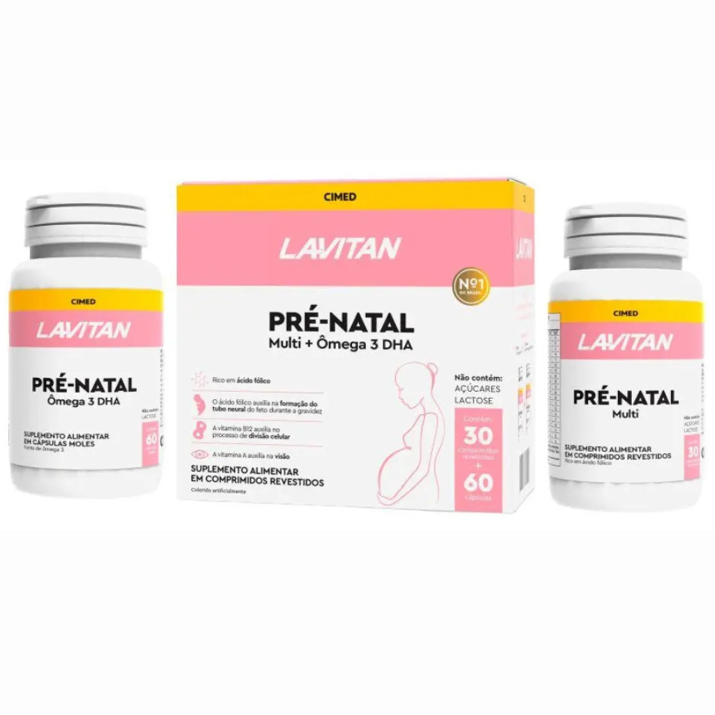 Polivitamínico Lavitan Pré-Natal Multi para Gestantes 30 comprimidos