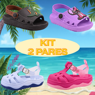 Kit 2 Duplo : Papete + Sandália Menino Baby – Modelos Diferentes e Confortáveis - Garanta já o Seu! em Oferta na Shopee