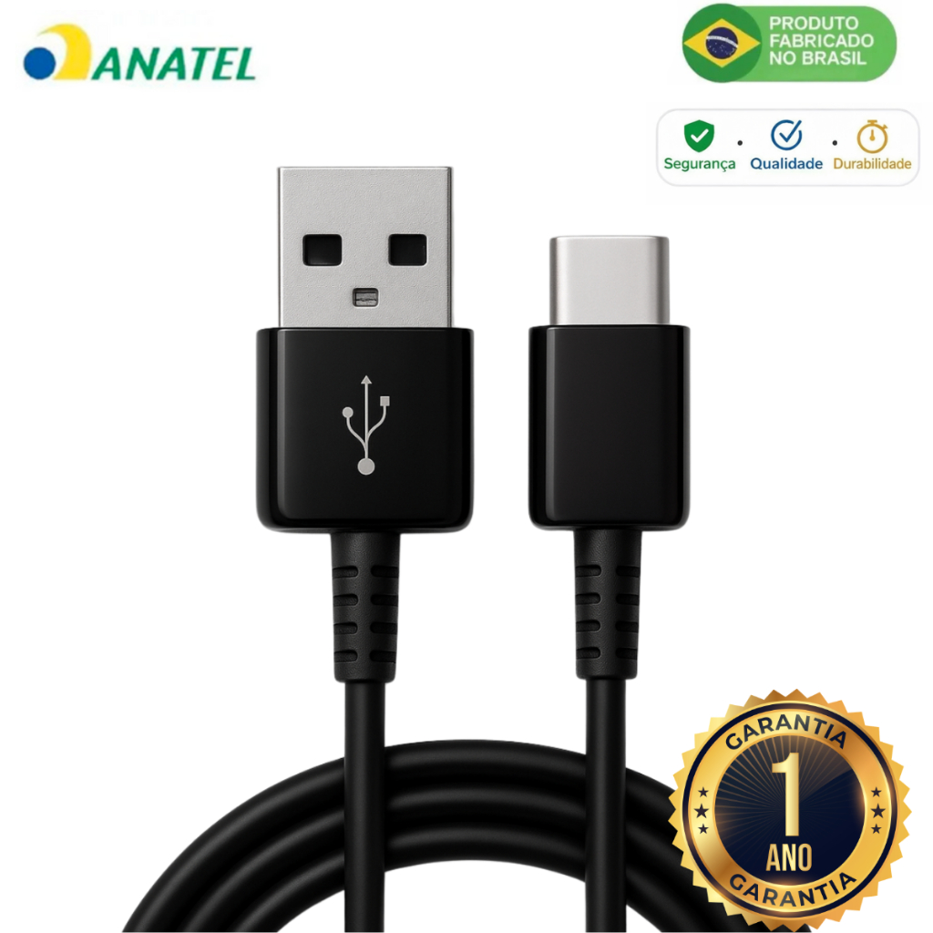 ( Original ) Cabo Carregador Usb-c Samsung A04 A05 A06 A07 A15 A16 A17 A25 A26 A27 Original