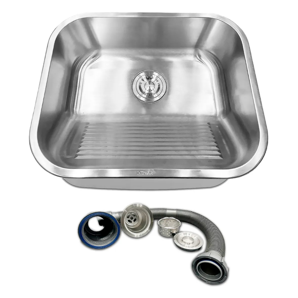 Tanque de Sobrepor ou Embutir em Inox Lavanderia Para Lavar Roupa Inox 304