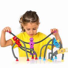 Pop Tube Flexível com LED Brinquedo Sensorial Articulado Infantil Anti Stress