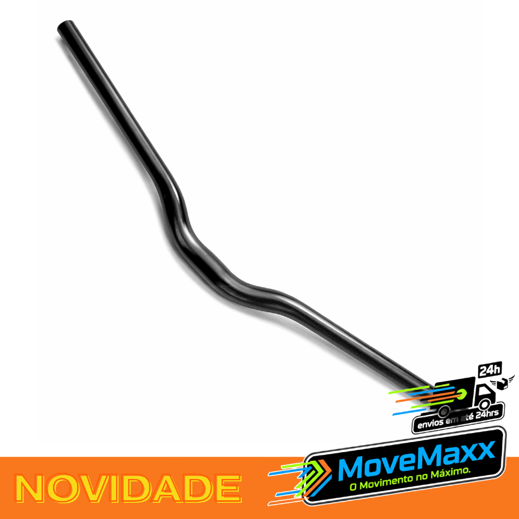 Guidão 31.8mm 680mm Voador Curvo Alto Para Bike Mtb Freeride Grau Wheeling Aço Preto Modelo Kalin Gios