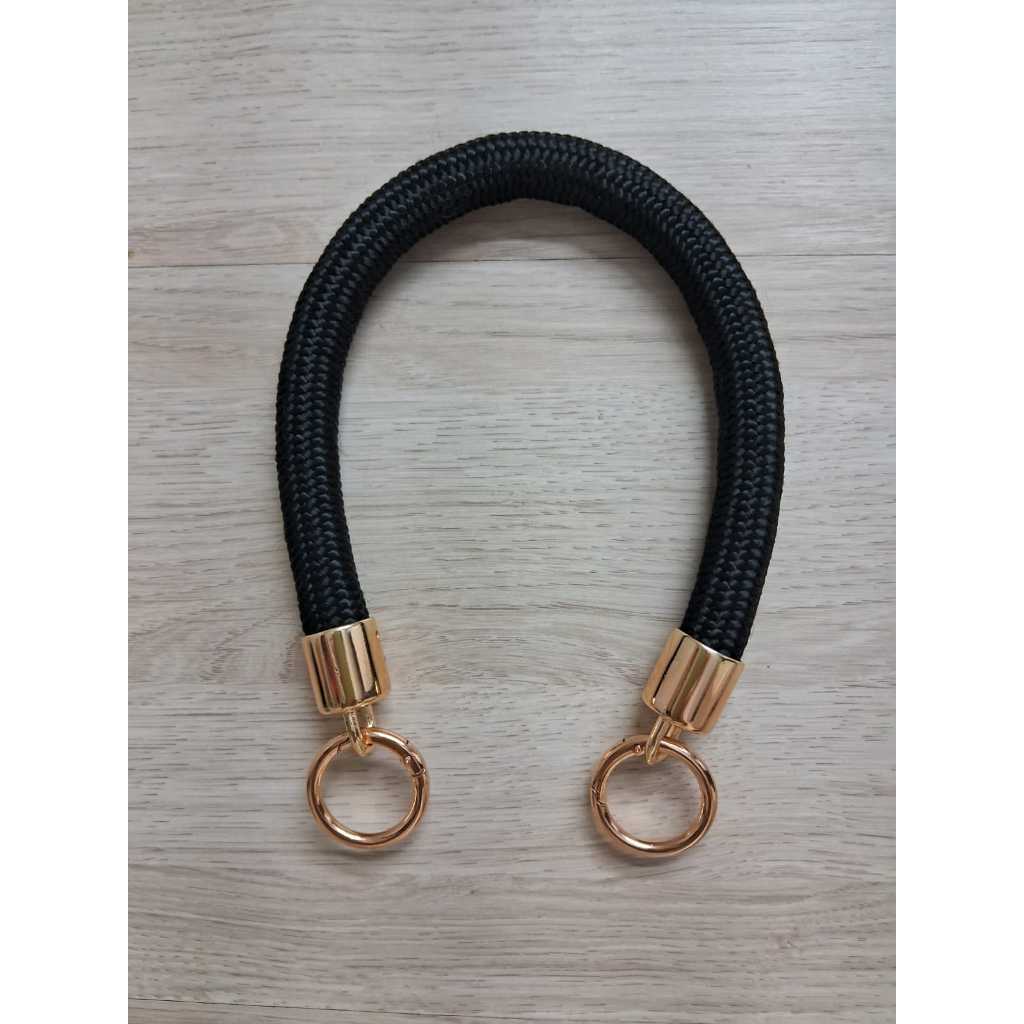 ALÇA DE CORDÃO NÁUTICO PRETO PARA BOLSAS,BOLSAS DE MÃO BOLSAS DE CROCHE, ELEGANTE