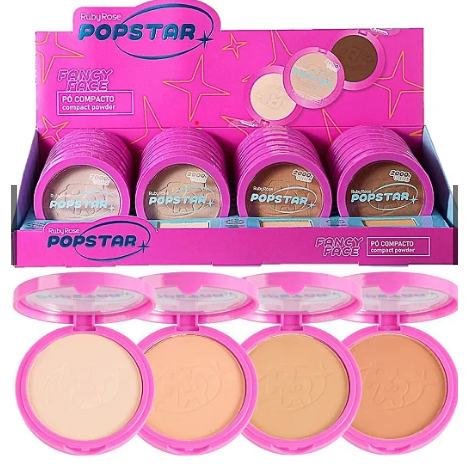 Pó Compacto Fancy Face PopStar Ruby Rose Matte HB-M406 10g
