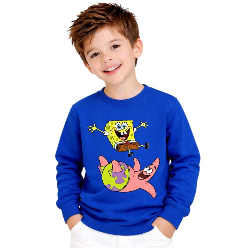 Moletom Blusa frio  Bob Esponja e Patrick casaco  crianças juvenil meninos Diversas Cores tamanho 2 ao 14