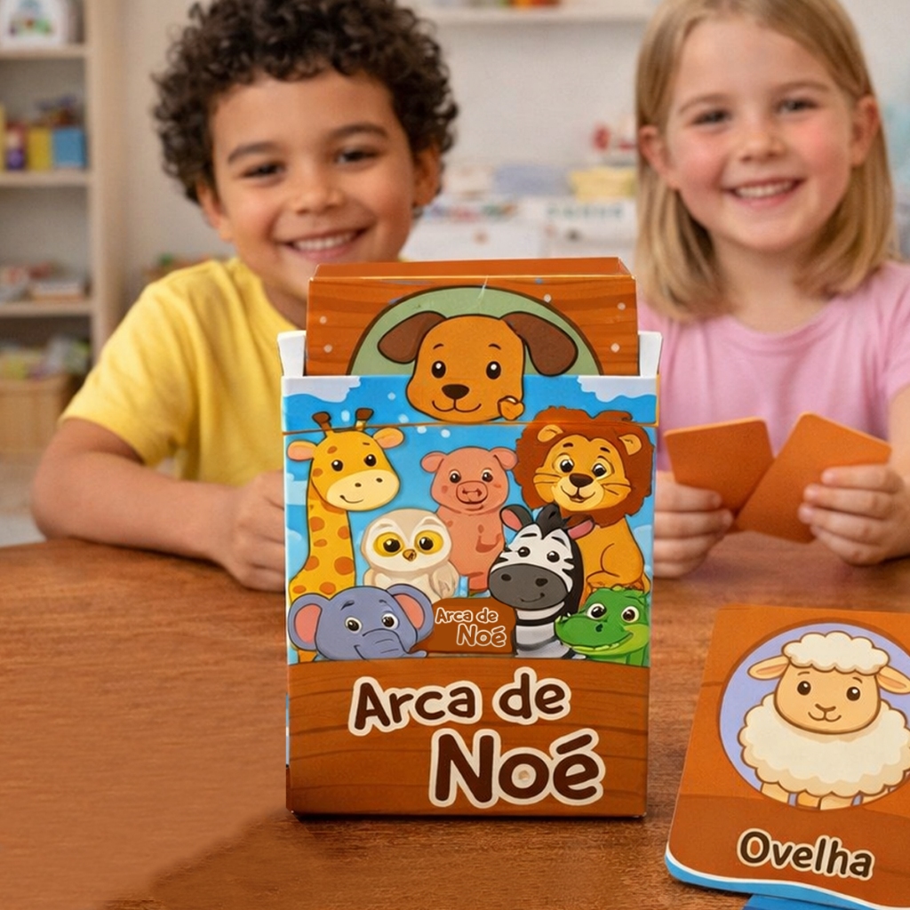 Jogo da Memória Cristão | Arca de Noé - Jogo Cartas Infantil Diversão Presente Família