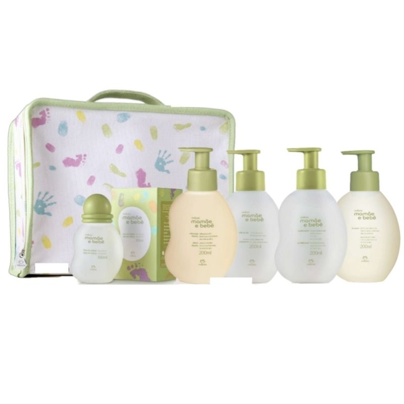 Kit Mamãe e Bebê com bolsa