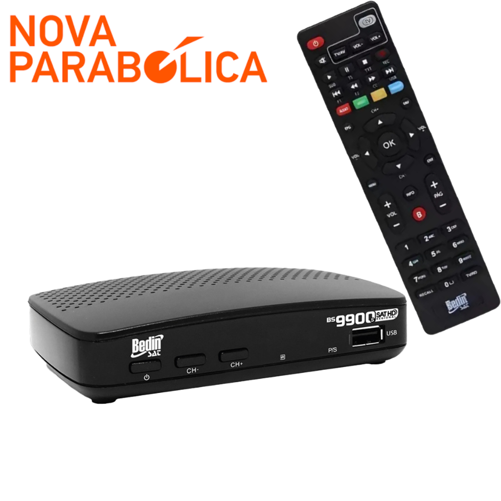 Nova Parabólica Receptor de antena parabólica digital marca Bedin Sat novo