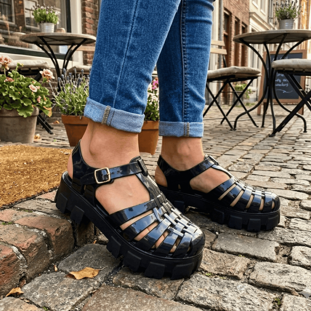 Sandália Tratorada Feminina Plataforma Confortavel Injetada em Oferta na Shopee