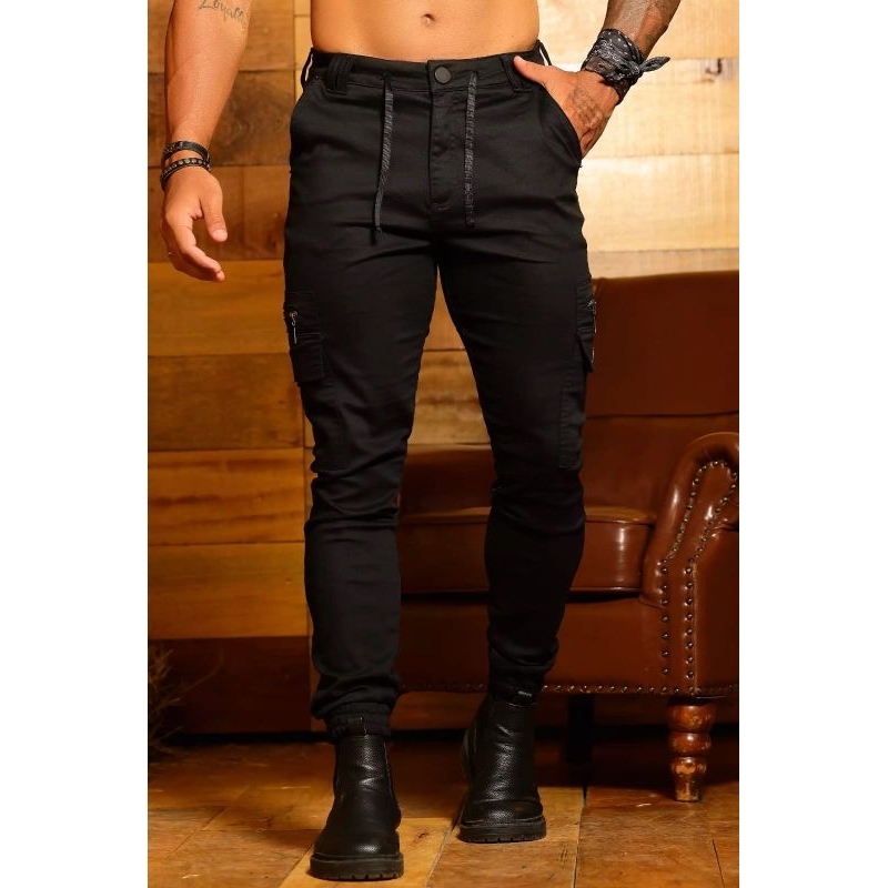 CALÇA JOGGER MASCULINA LANÇAMENTO PIT BULL JEANS REF 90106