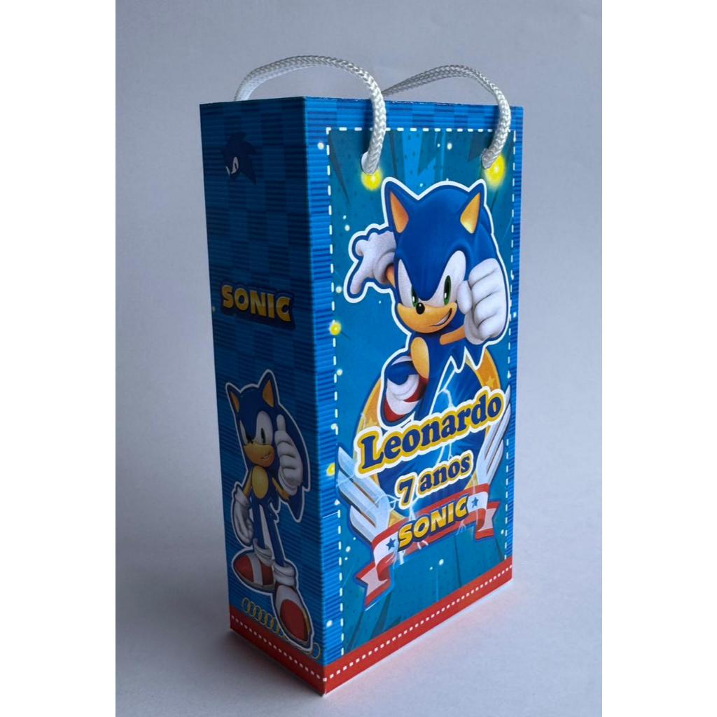 Sacolinhas Surpresas P Sonic the Hedgehog Personalizada com nome Festa Infantil Chá Aniversário Lembrancinhas