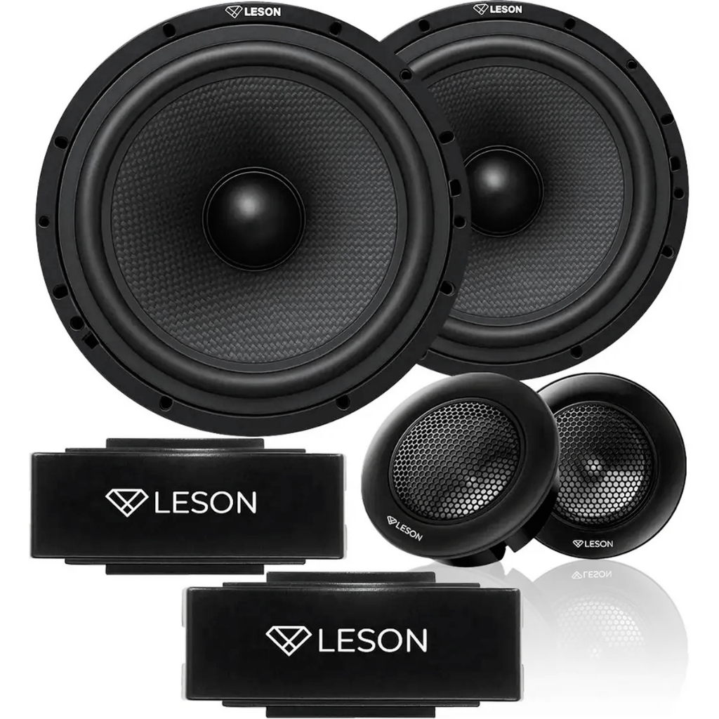 Kit 2 Vias 6" 160W RMS Tweeter e Crossover Som Automotivo Leson Diamond LD165.3 4 Ohms