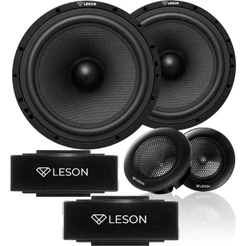 Kit 2 Vias 6" 160W RMS Tweeter e Crossover Som Automotivo Leson Diamond LD165.3 4 Ohms