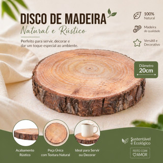 10 Bolachas de Madeira Reflorestada 10 a 20cm – Rústica Decorativa | Centro de Mesa, Artesanato e Decoração Premium