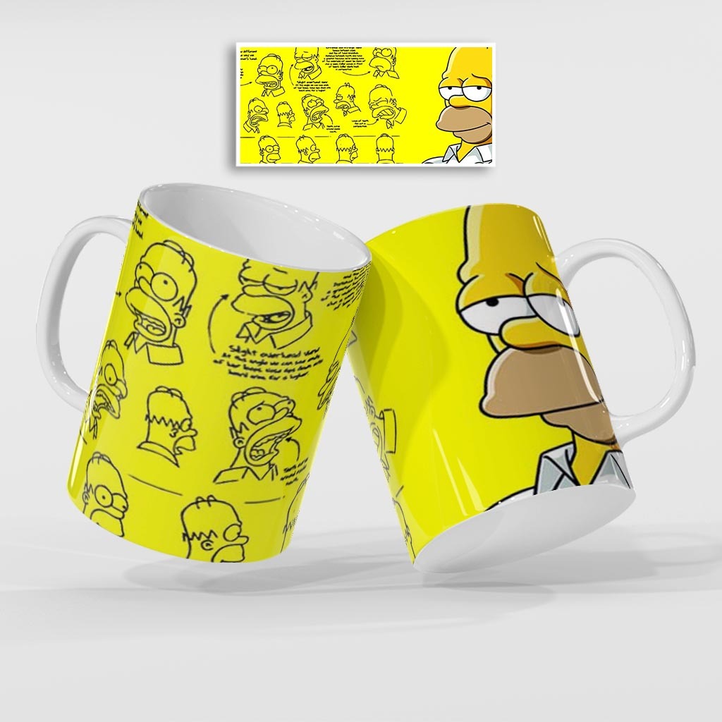 Caneca Homer Simpson Desenho Presente Criativo Os Simpsons Bart