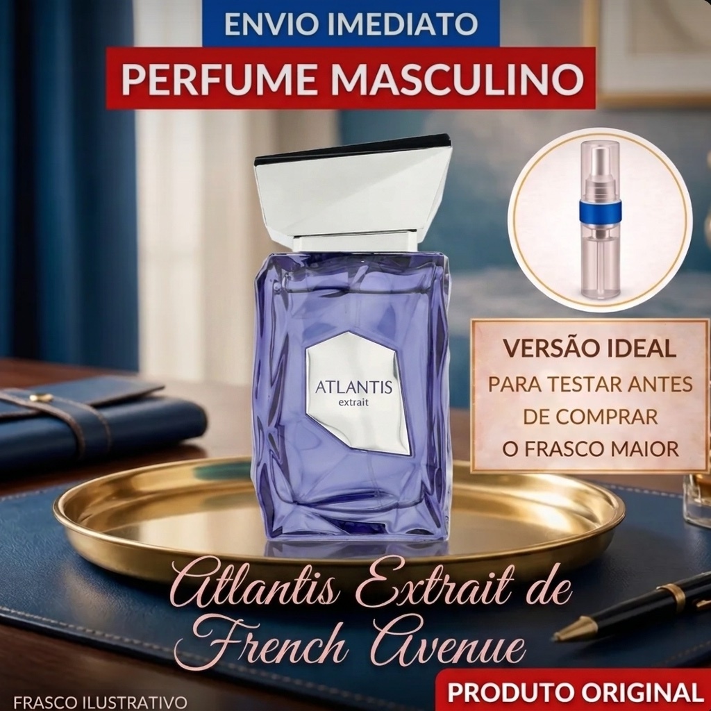 Perfume masculino Atlantis Extrait de French Avenue - ELEGANTE MAGNÉTICO ENVOLVENTE CONFORTÁVEL perfume masculino