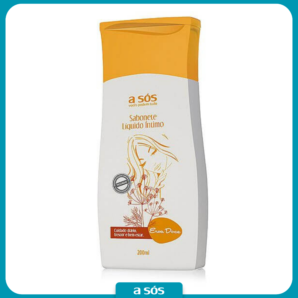 Sabonete Íntimo Líquido Unissex PH Neutro Aroma Erva Doce - 200ML