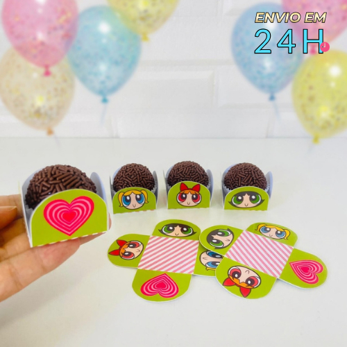 Forminhas de Doces As Meninas Super Poderosas Personalizadas no Tema / Lembrancinha de Festa / Aniversário