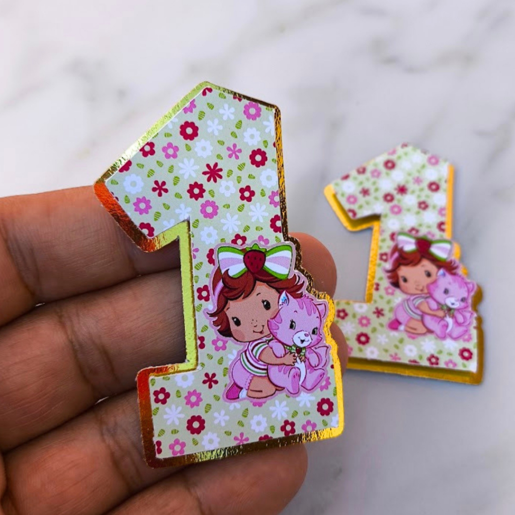 10 Apliques 3D Personalizado  Moranguinho Lembrancinhas de Aniversário Infantil