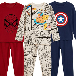 Pijama Infantil Longo Menino Inverno Herói Desenho/ Pijama Infantil Personagens Menino Longo Inverno Malha Homem Aranha