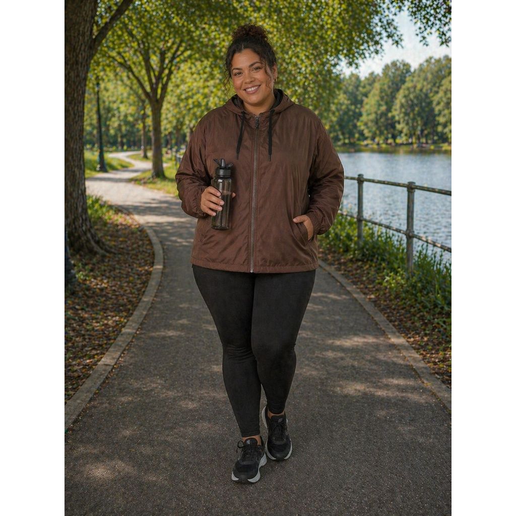 Jaqueta Feminina Corta Vento 100% Forrada Plus Size G1 G2 G3 Leve Estilosa Fitness Academia