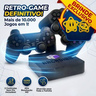 Game Retro Arcadian Box  2 Controles sem fio versão 2026 Atualizado