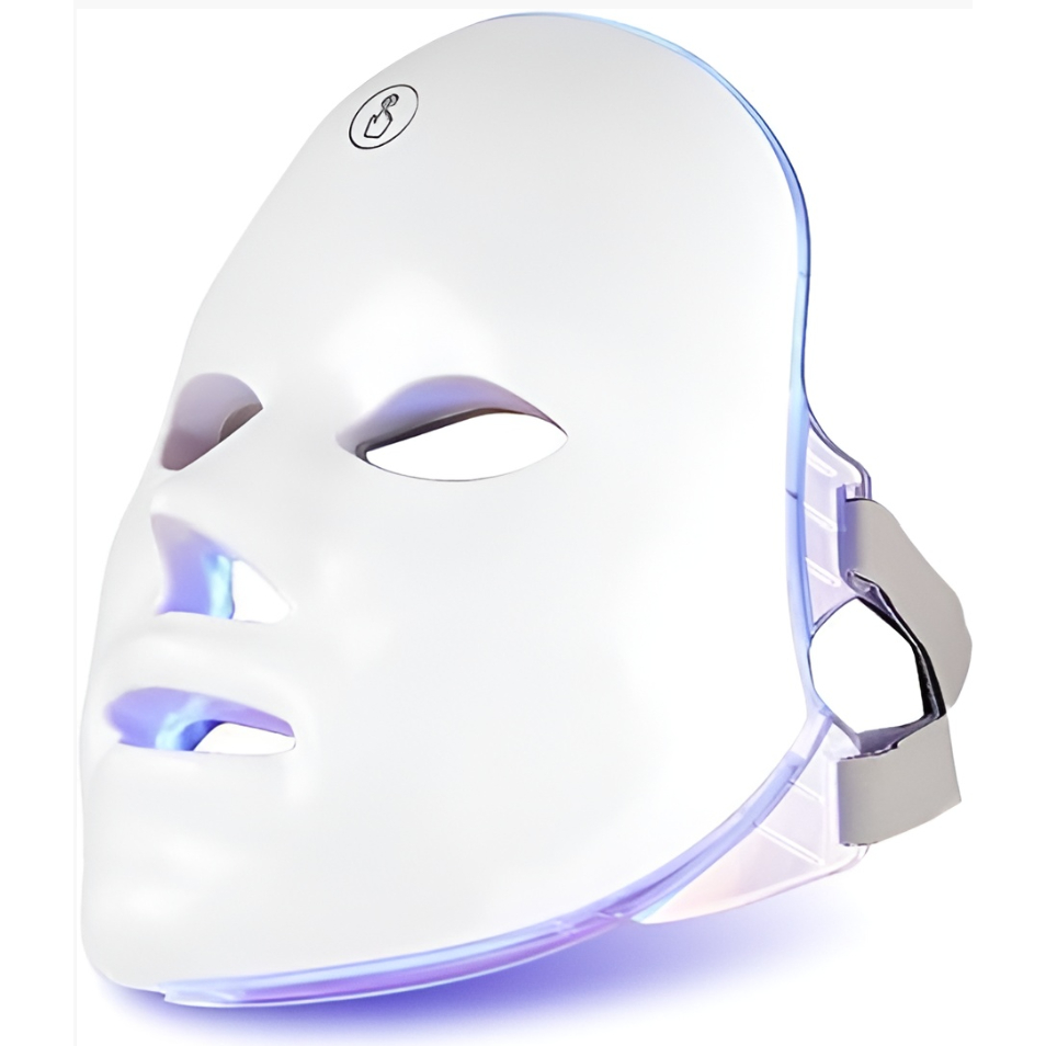 Máscara LED Facial 7 Cores Terapia de Fóton Estética Rejuvenescimento e Antiacne  Beleza Estética