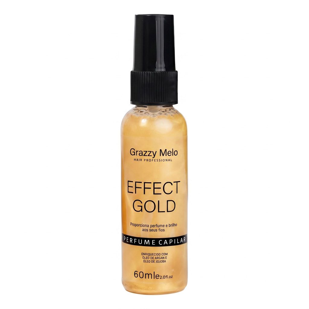 Perfume Capilar Effect Gold 60ml Brilho E Aroma Premium Perfume Duradouro Brilho Espelhado Promoção!