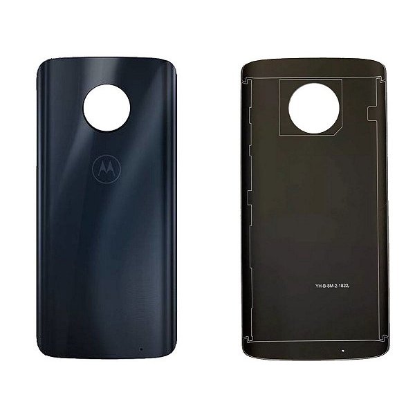 Tampa Traseira Moto G6 Plus de Vidro Cor Preto Para Motorola Moto G6 Plus (XT1926-7)