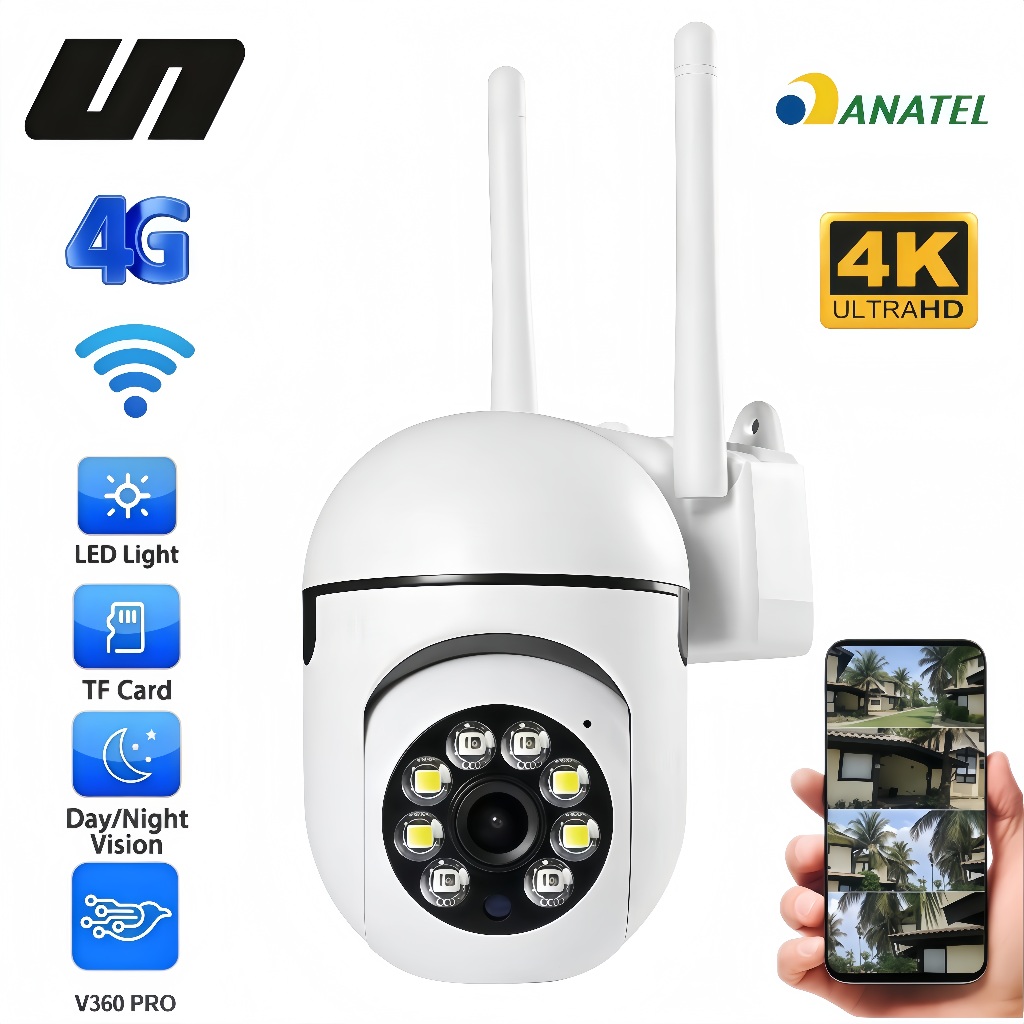 Câmera de Segurança 2.4G Wifi Interior Sem Furos Visão Noturna Colorida Remoto Sem Fio P03