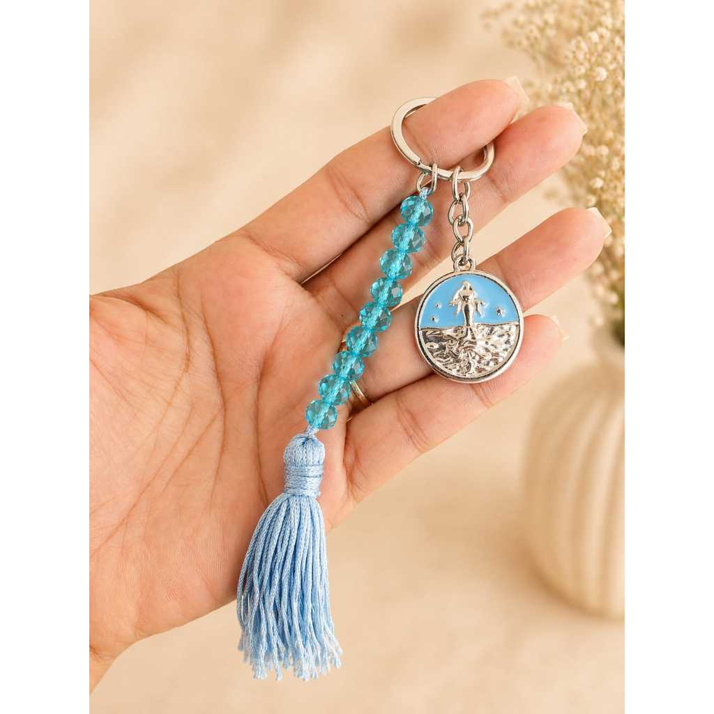 Chaveiro Orixá Iemanjá com Medalha Umbanda - Candomblé