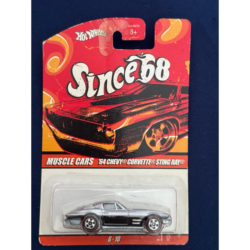 HotWheels Since 68 - ‘64 Chevy Corvette Sting Ray Muscle Car - Coleção 2007