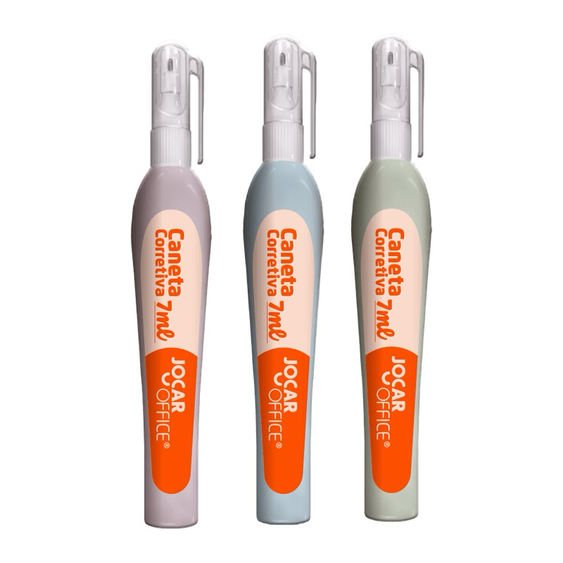 ✏️🧴 Kit com 3 Canetas Corretivas Leo&Leo 7ml – Praticidade e correção perfeita!