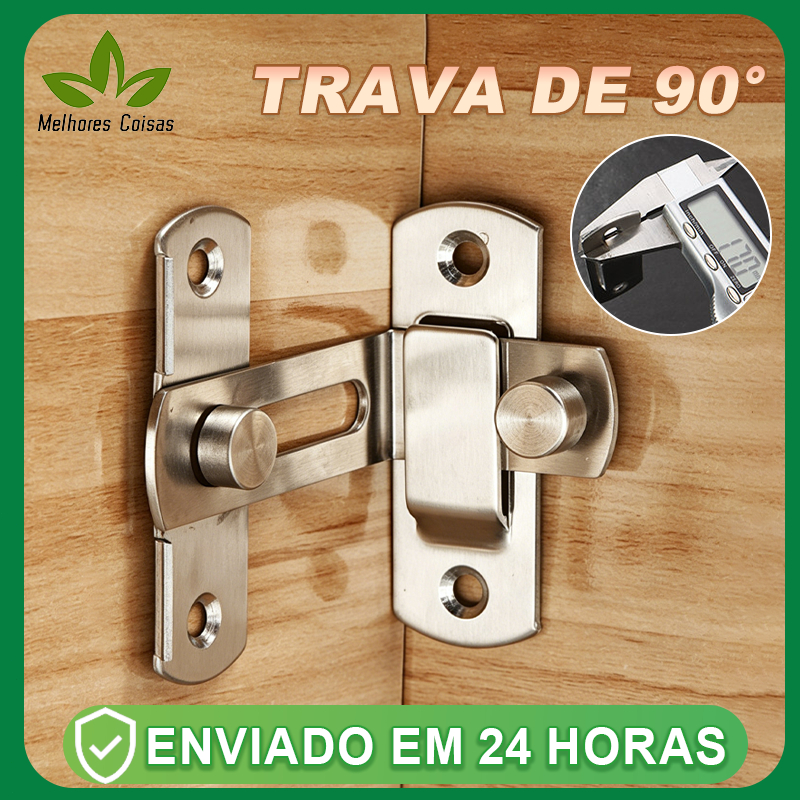 90o Degree Angular Lock Auxiliary Security Lock Drawers Doors Windows Latch Lock  Stainless Steel