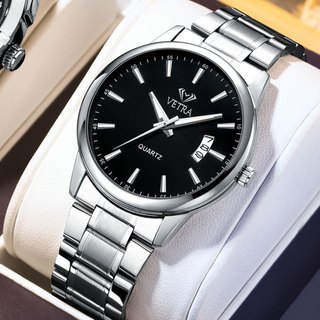 VETRA Relógio Masculino Original Relogio Luxo a Prova d Água Presente para Homem Aço Inox…