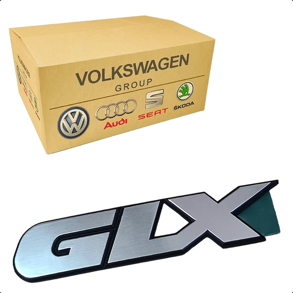 Emblema GLX traseiro cromado escovado original Volkswagen do Golf MK3 GLX