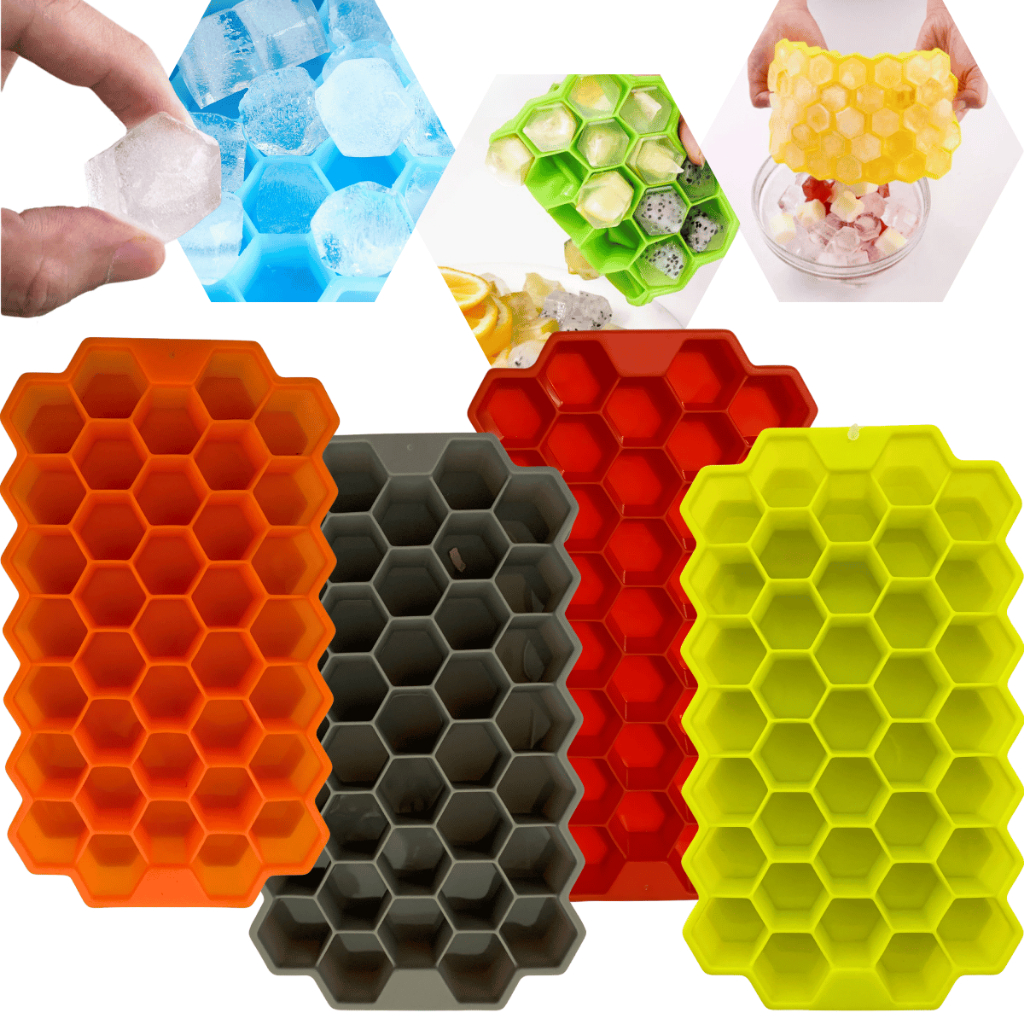 Forma Gelo Colmeia Silicone Colorida Bombom Sabonete Bombom Hexágono Chocolate Vela Molde Flexível