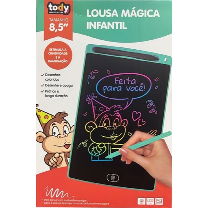 Kit c/ 3 Lousa Mágica Infantil LCD