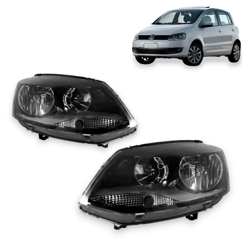 Farol Fox Spacefox 2011 A 2014 Mascara Negra Foco Duplo