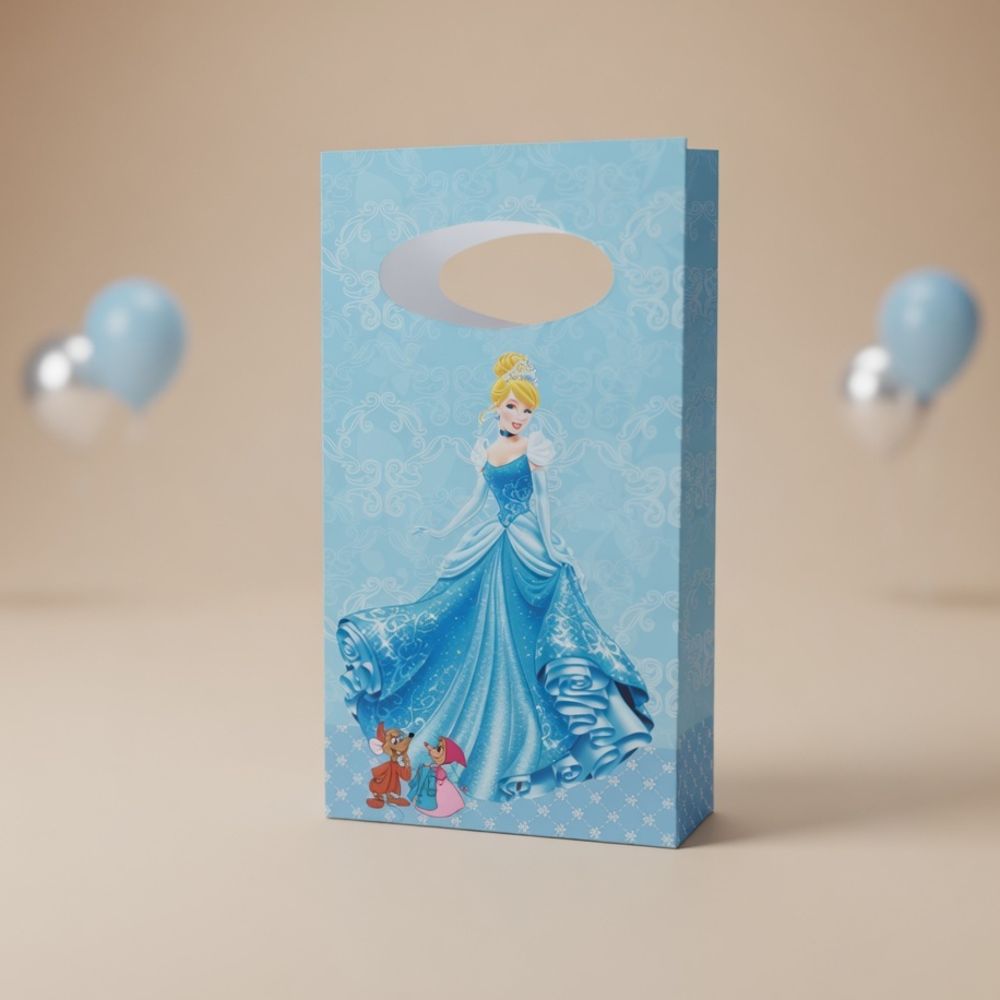 Sacolinha P Cinderela Princesa/Para Festa Infantil/Lembrancinha para Aniversário/Decoração