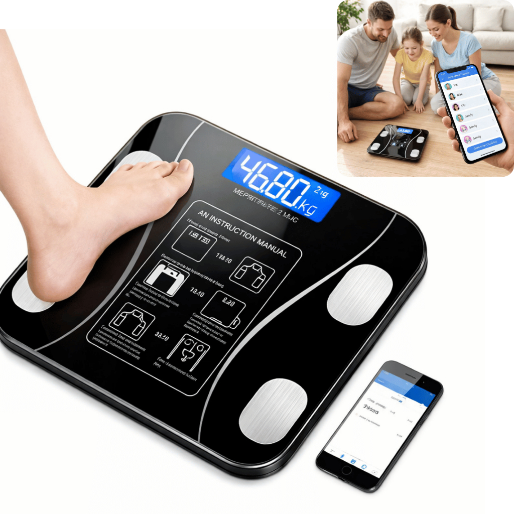Balança Digital Corporal Bioimpedância Aplicativo Bluetooth