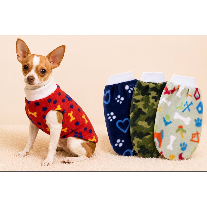 kit c/3 roupinha de soft inverno para cachorro de pequeno , médio e grande porte