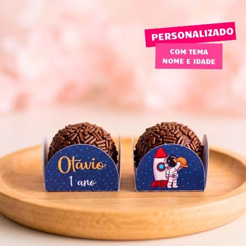 FORMINHA DE DOCES ASTRONAUTA PERSONALIZADA COM NOME E IDADE/LEMBRANCINHA DE FESTA/ANIVERSÁRIO