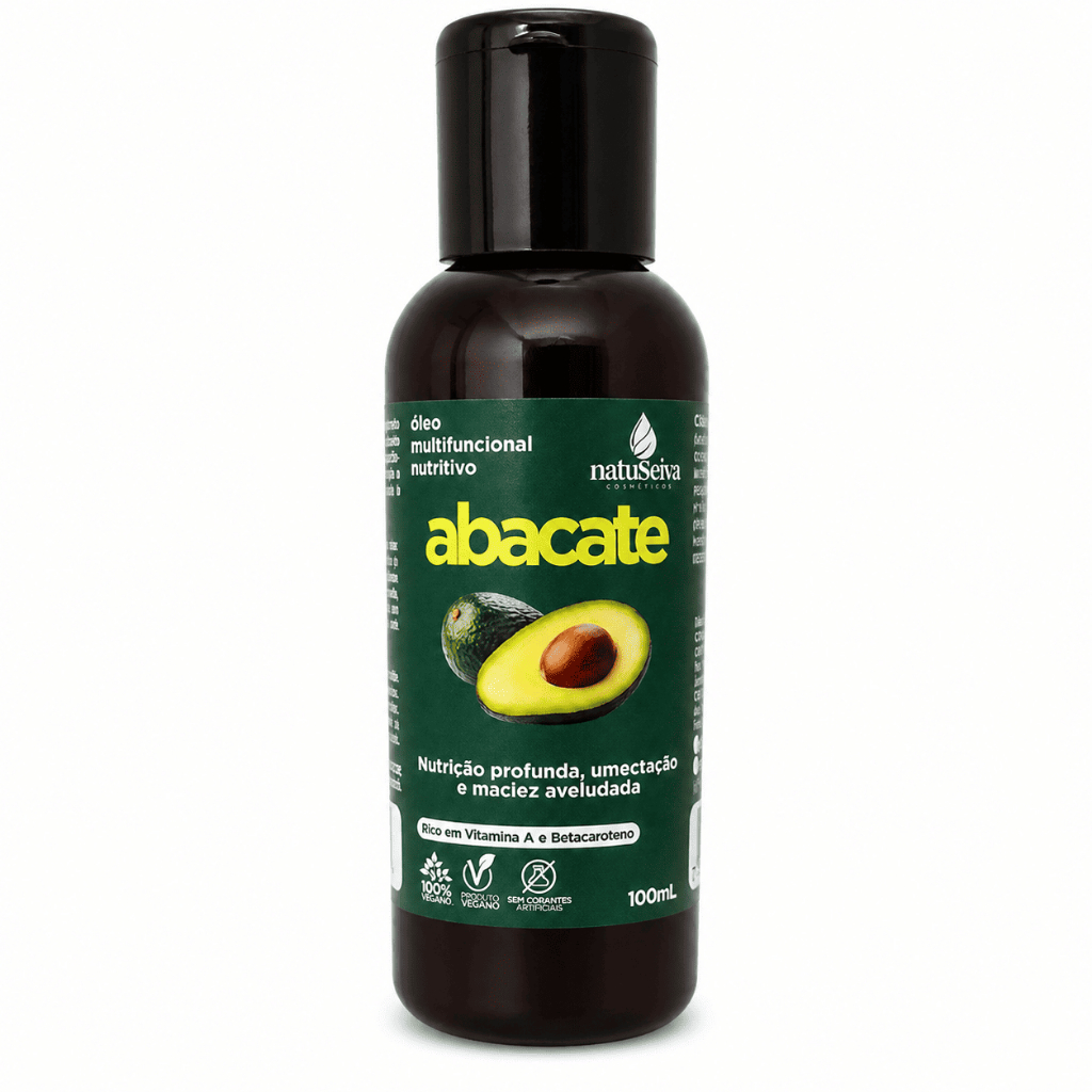 Óleo de Abacate Natuseiva 100ml Tratamento Capilar Nutritivo Hidratante Pele Cabelo Vegano Natural