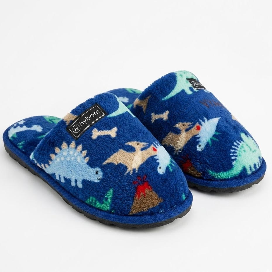 Pantufa Infantil Menino Chinelo Pelúcia Dinossauro Quentinho Forrada e Confortável - Promoção !