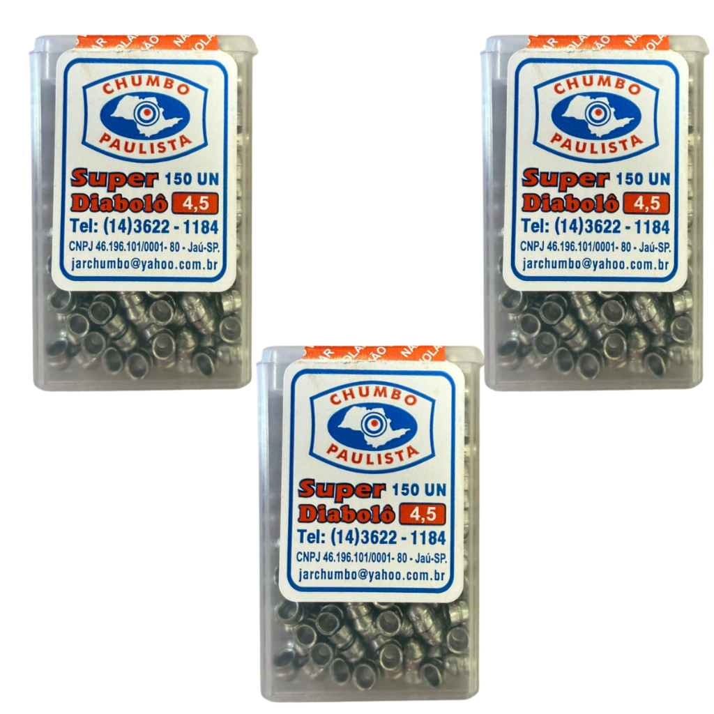 150/450/750 CHUMBOS PAULISTAS DIABOLÔ 4,5MM - ESCOLHA O SEU KIT
